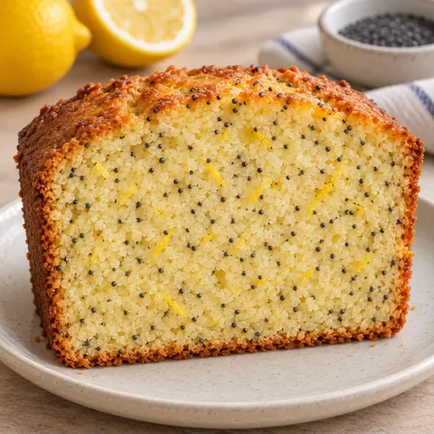 Plumcake al burro — limone, papavero