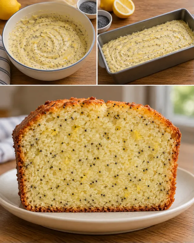 Plumcake al burro — limone, papavero