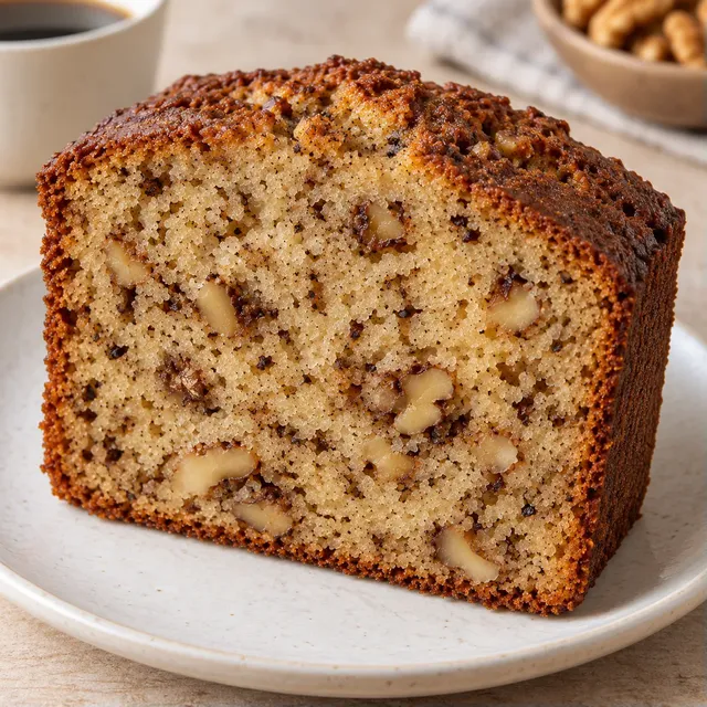 Plumcake al burro — caffè, noci