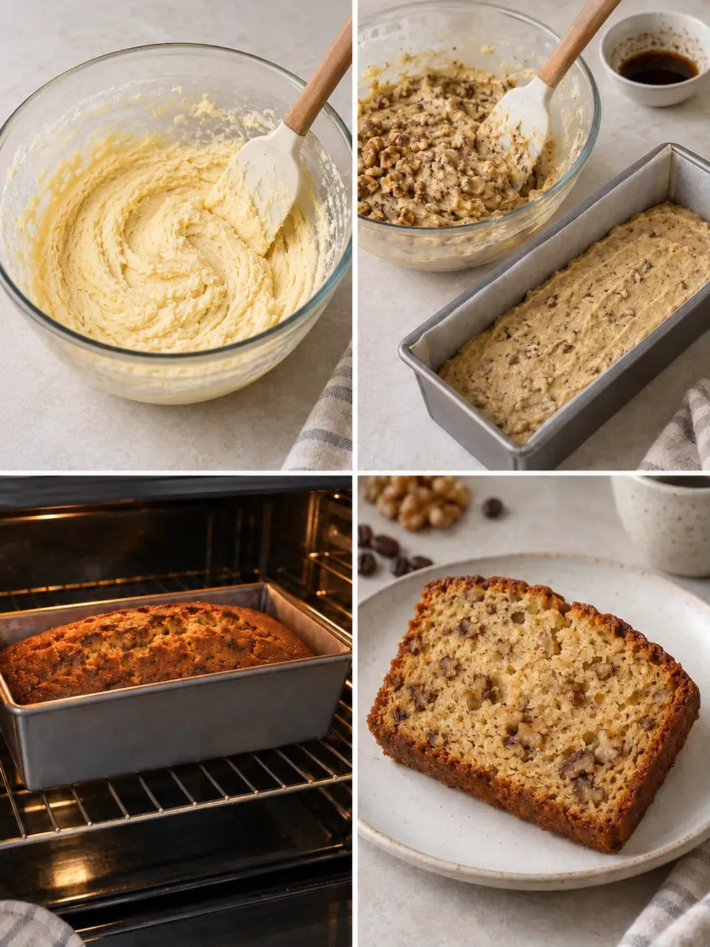 Plumcake al burro — caffè, noci