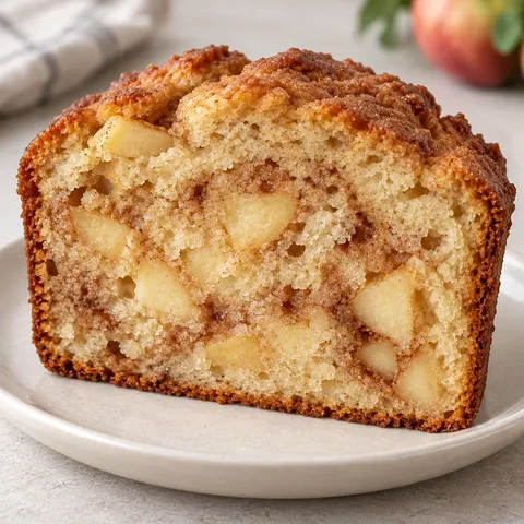 Plumcake al burro — mele, cannella