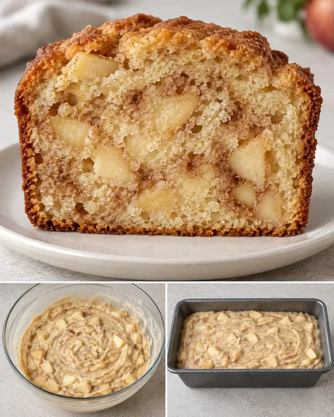 Plumcake al burro — mele, cannella