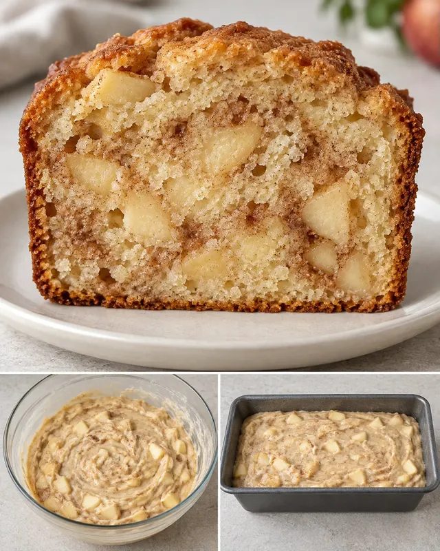 Plumcake al burro — mele, cannella