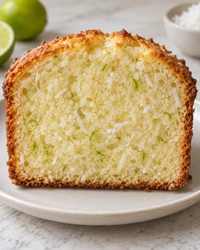 Plumcake al burro — cocco, lime