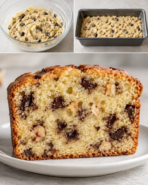 Plumcake al burro — cioccolato fondente, nocciole
