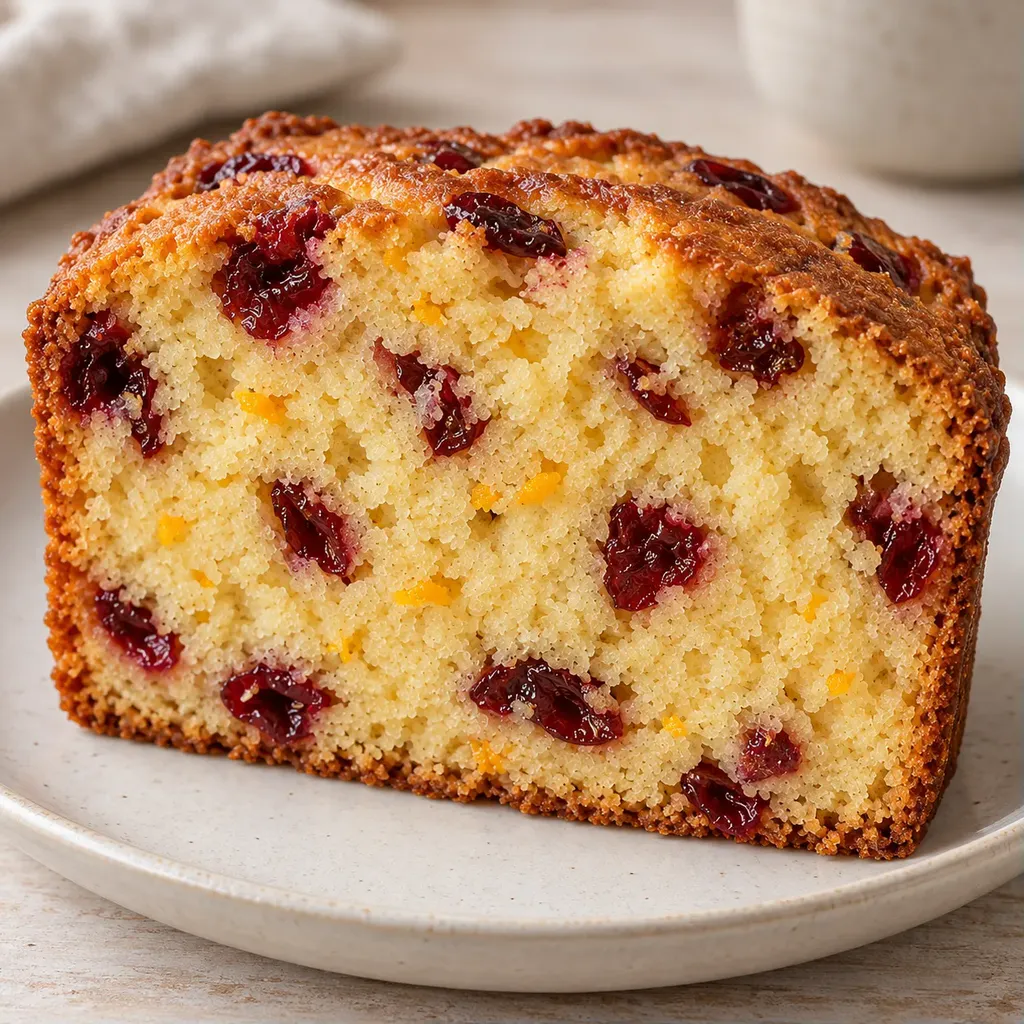 Plumcake al burro — mirtilli rossi, arancia