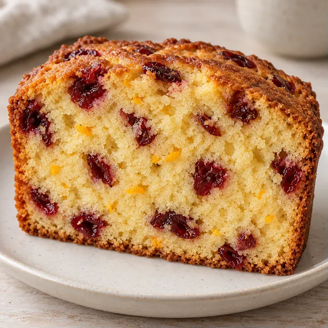 Plumcake al burro — mirtilli rossi, arancia