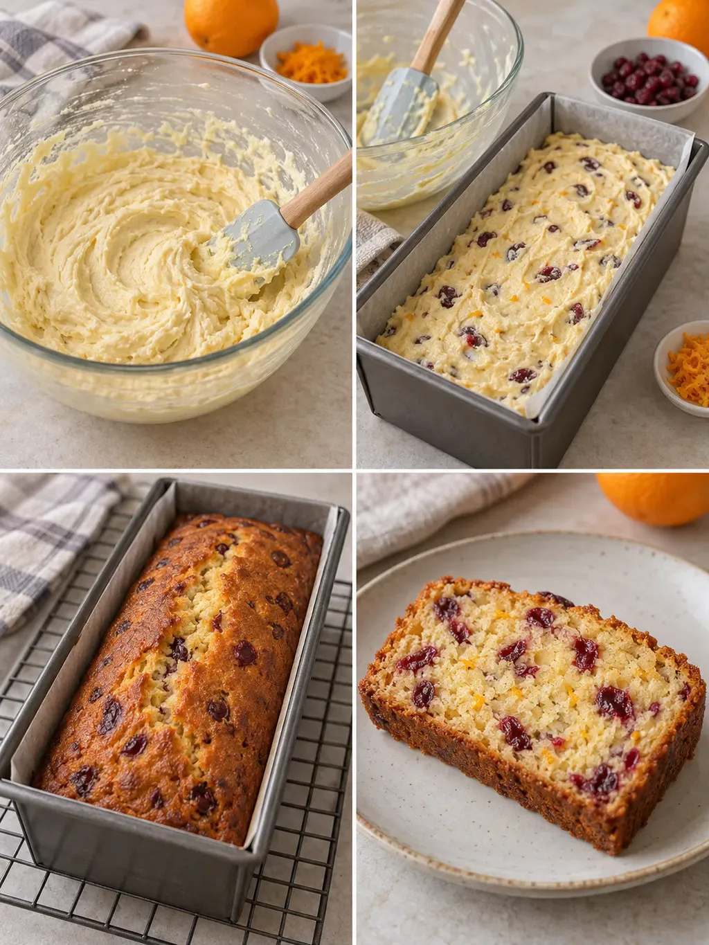 Plumcake al burro — mirtilli rossi, arancia