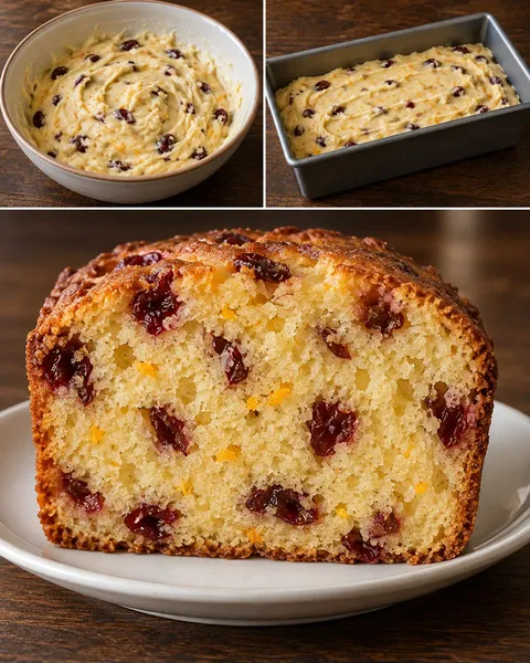 Plumcake al burro — mirtilli rossi, arancia