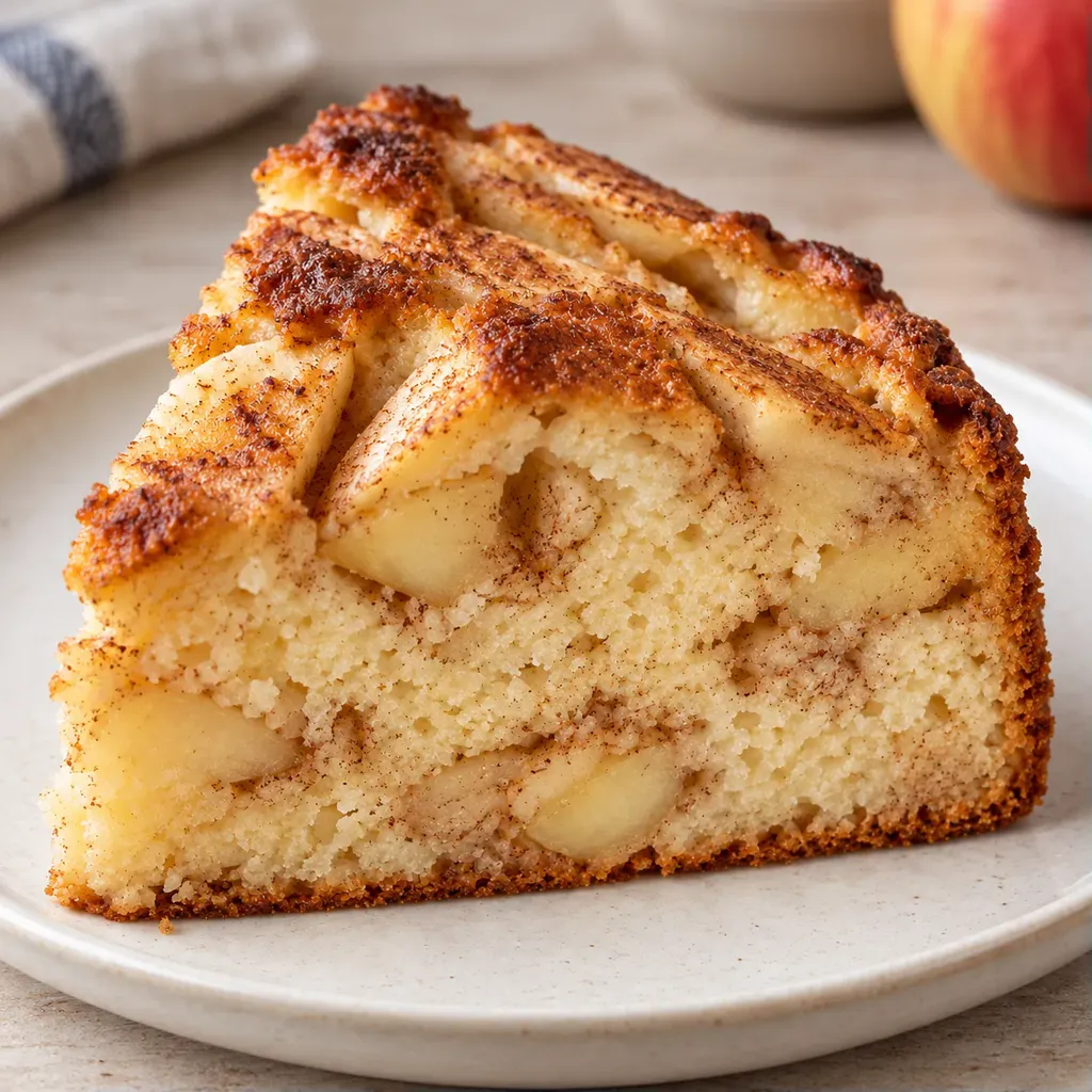 Torta allo yogurt — mele, cannella