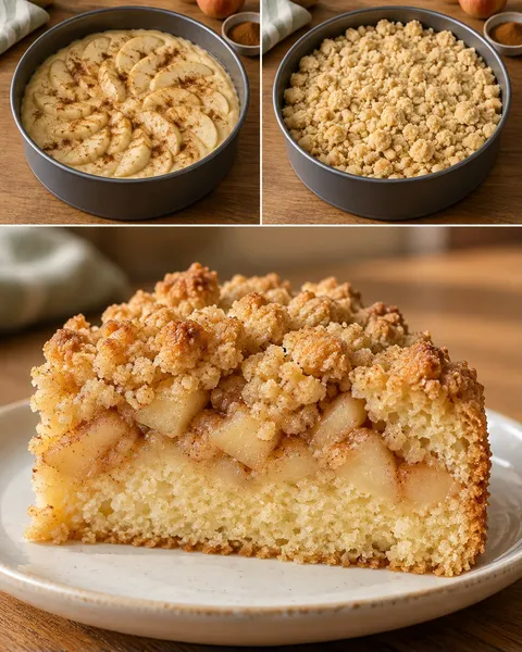 Torta con crumble — mele, cannella