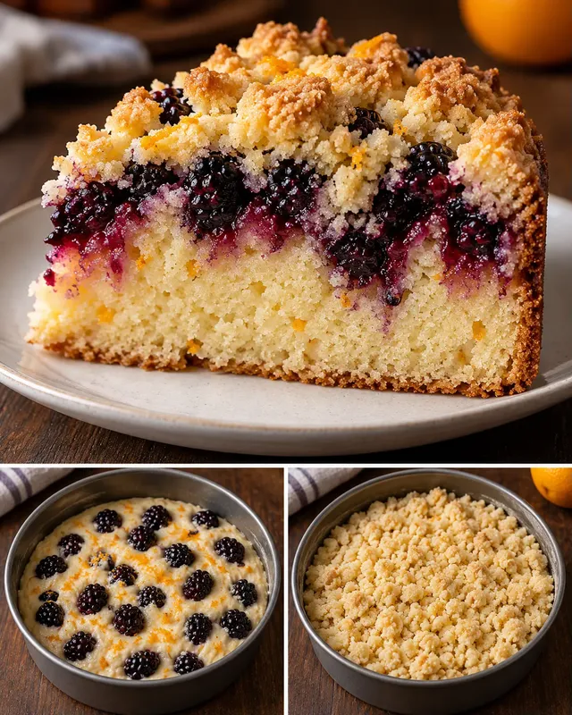 Torta con crumble — more, arancia