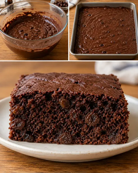 Torta al cacao — uvetta, vaniglia
