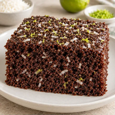 Torta al cacao — cocco, lime
