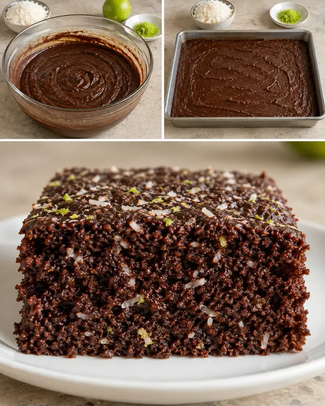 Torta al cacao — cocco, lime