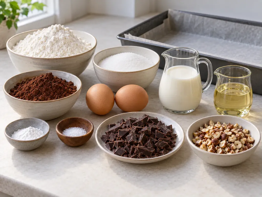 farina di frumento 00, cacao amaro in polvere, zucchero semolato, lievito per dolci
