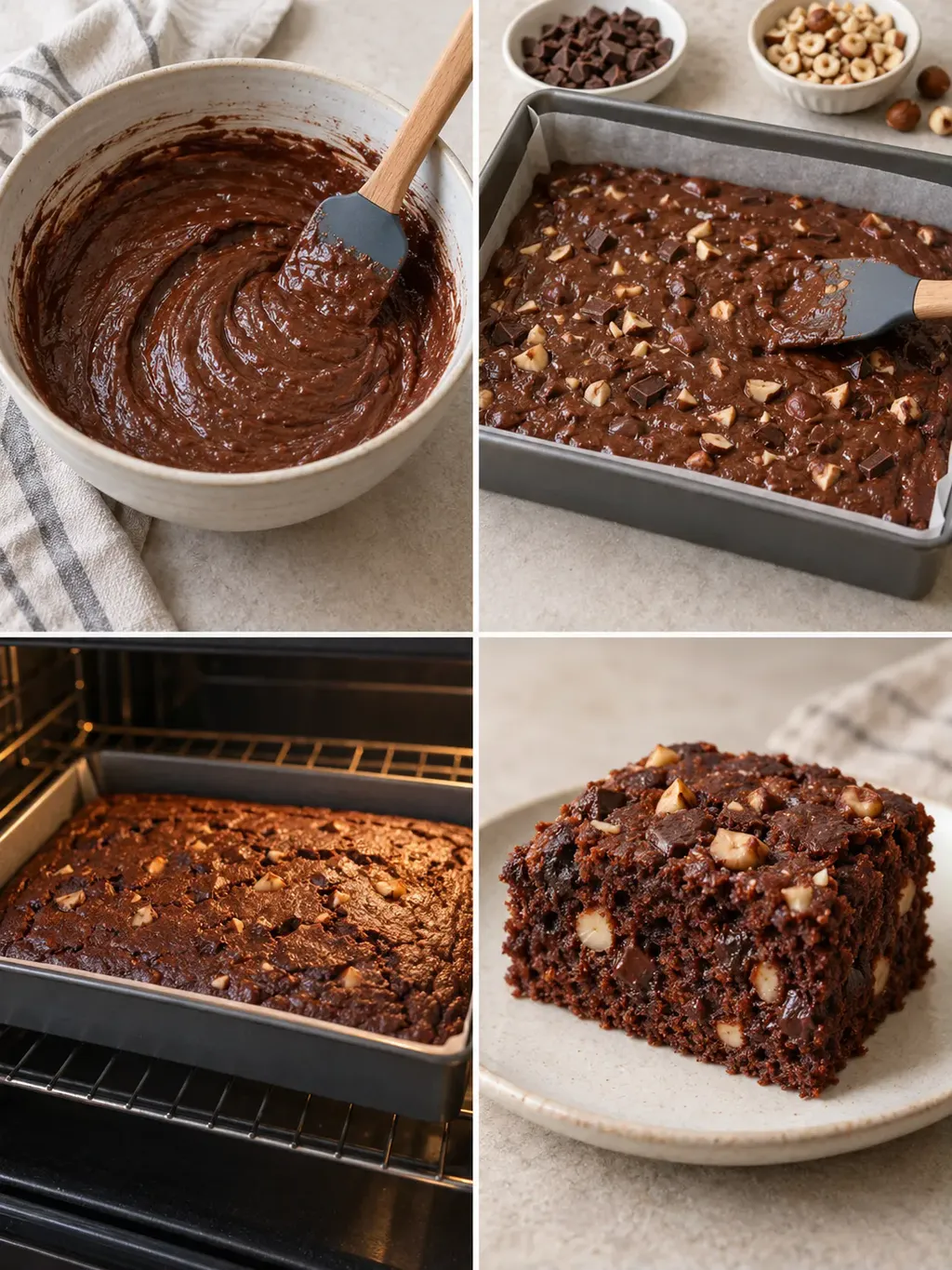 Torta al cacao — cioccolato fondente, nocciole