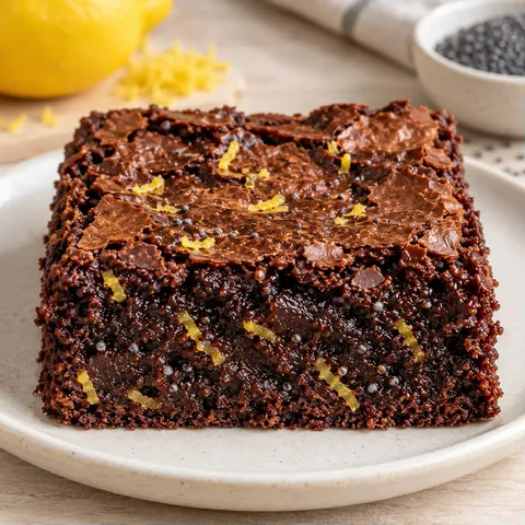 Brownie — limone, papavero