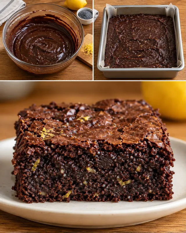 Brownie — limone, papavero