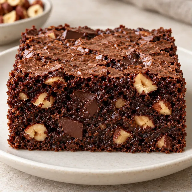 Brownie — cioccolato fondente, nocciole