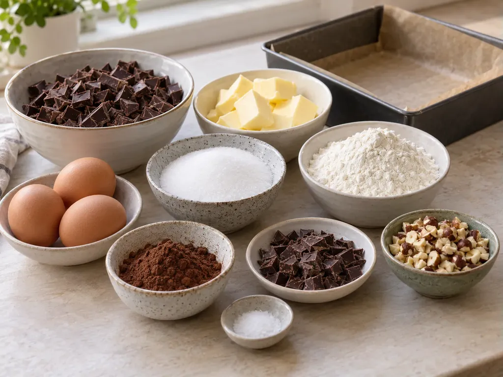 cioccolato fondente tritato, burro non salato, morbido, zucchero semolato, uova grandi