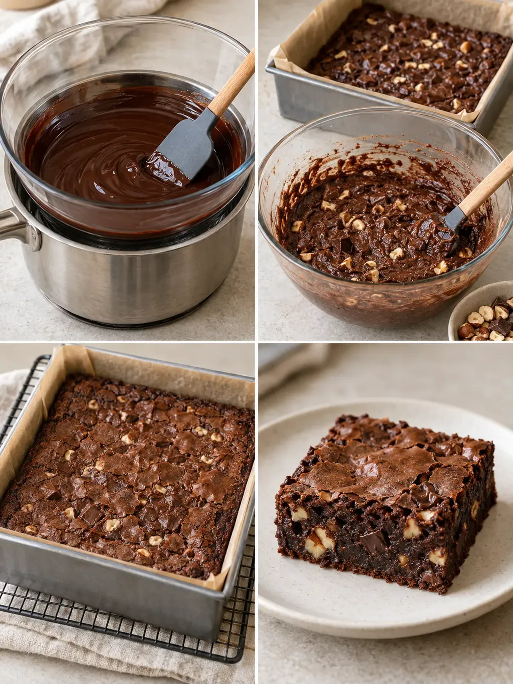 Brownie — cioccolato fondente, nocciole
