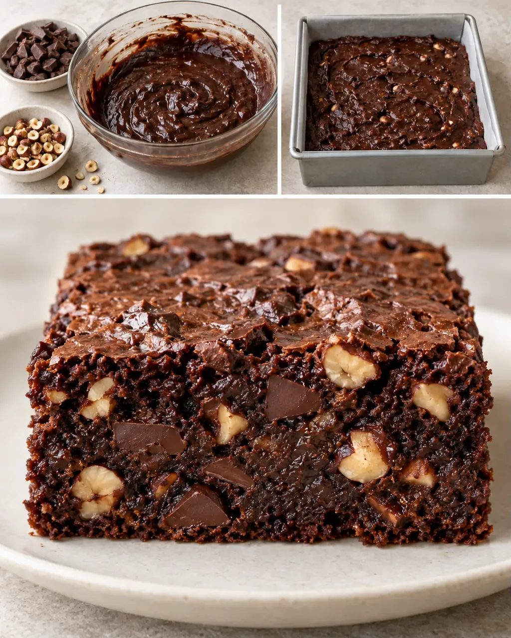Brownie — cioccolato fondente, nocciole
