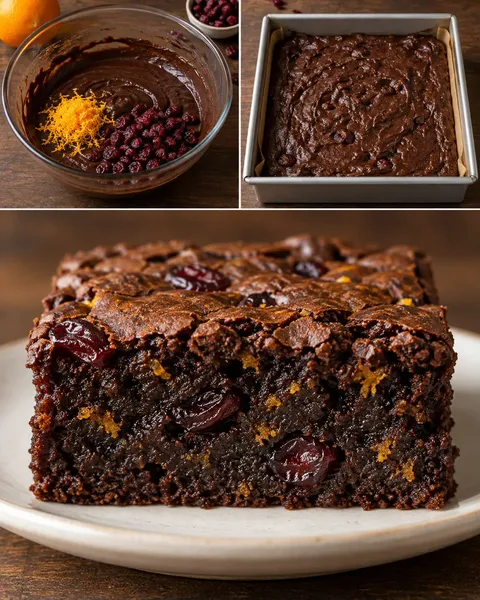 Brownie — mirtilli rossi, arancia