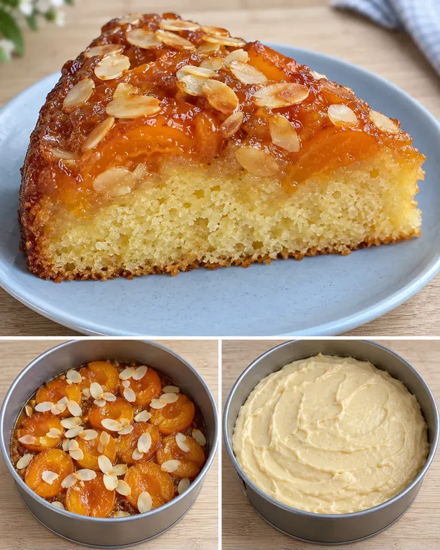 Torta rovesciata — albicocche, mandorle