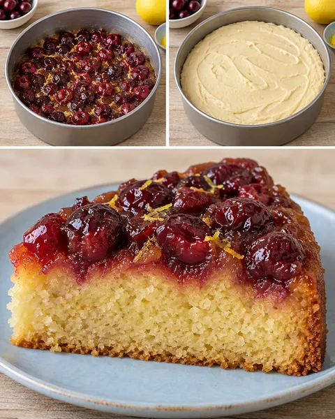 Torta rovesciata — amarene, limone