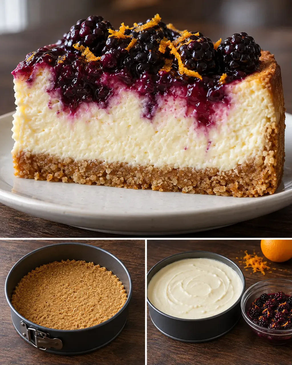 Cheesecake al forno — more, arancia