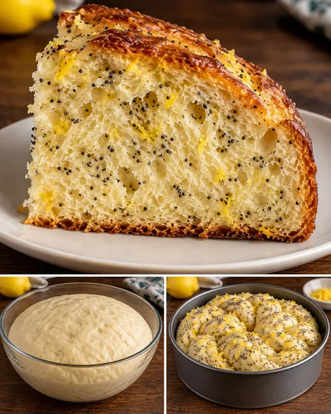 Dolce lievitato — limone, papavero