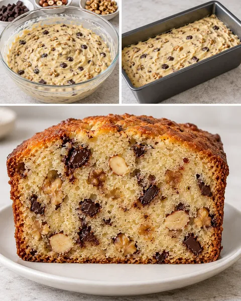 Plumcake al burro — cioccolato fondente, nocciole, noci