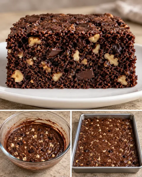 Torta al cacao — cioccolato fondente, nocciole, noci