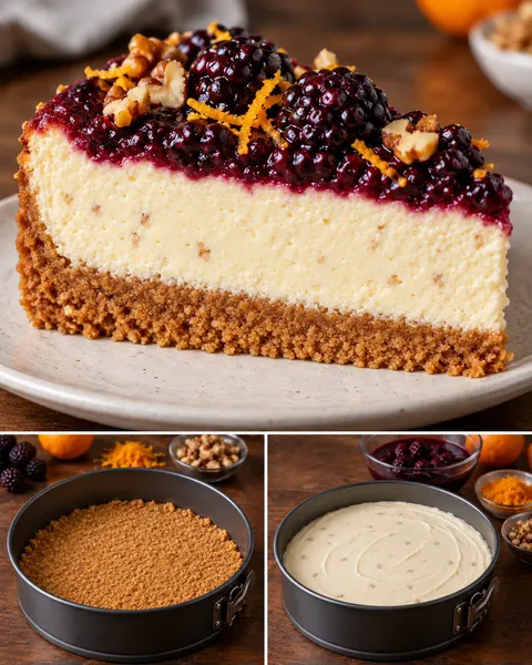 Cheesecake al forno — more, arancia, noci