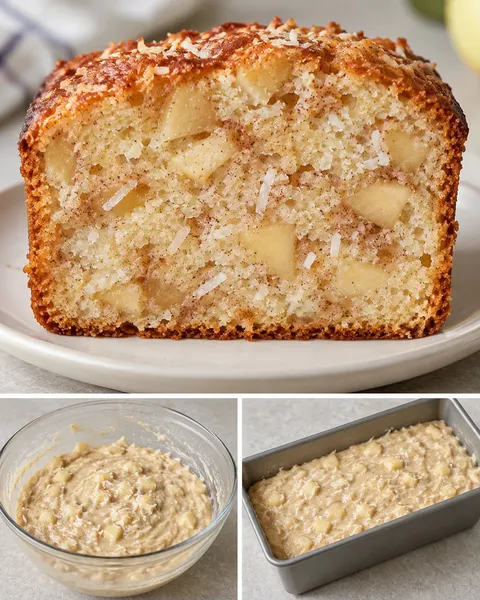 Plumcake al burro — mele, cannella, cocco