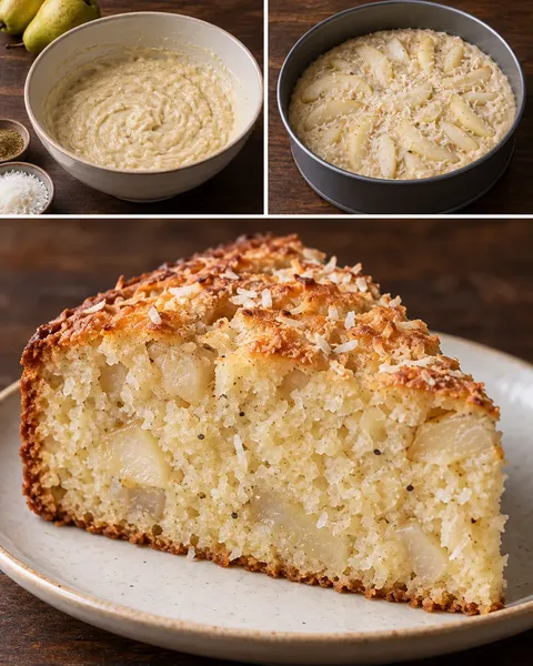 Torta allo yogurt — pere, cardamomo, cocco