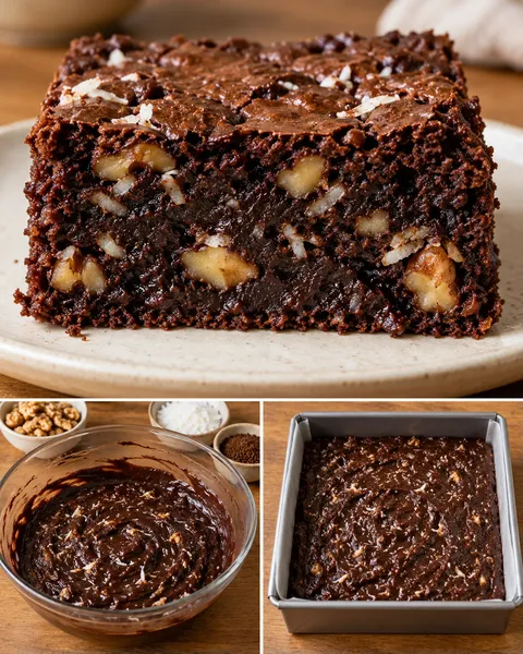 Brownie — caffè, noci, cocco