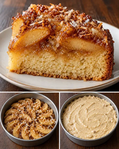 Torta rovesciata — mele, cannella, cocco
