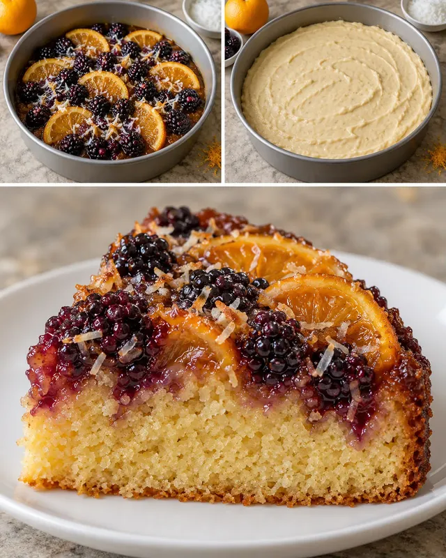 Torta rovesciata — more, arancia, cocco