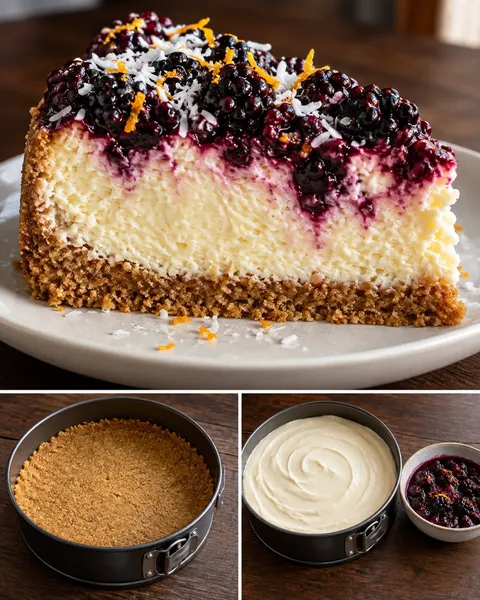 Cheesecake al forno — more, arancia, cocco