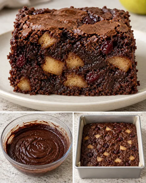 Brownie — mele, cannella, mirtilli rossi