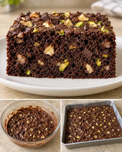 Torta al cacao — cioccolato fondente, nocciole, pistacchi
