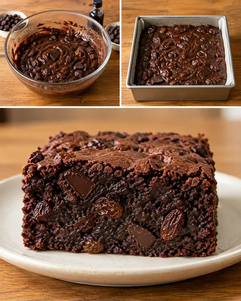 Brownie — uvetta, vaniglia, cioccolato fondente