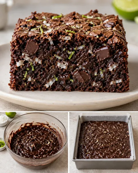 Brownie — cocco, lime, cioccolato fondente