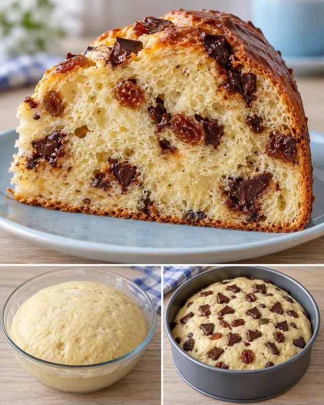 Dolce lievitato — uvetta, vaniglia, cioccolato fondente
