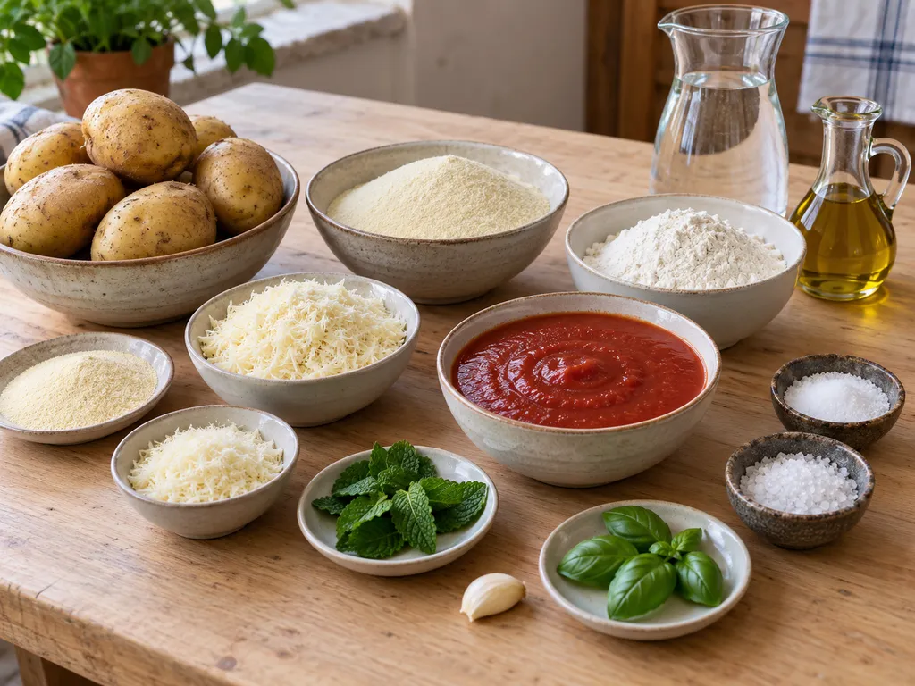 Patate, semola, farina, pecorino, menta e pomodoro per preparare i culurgiones
