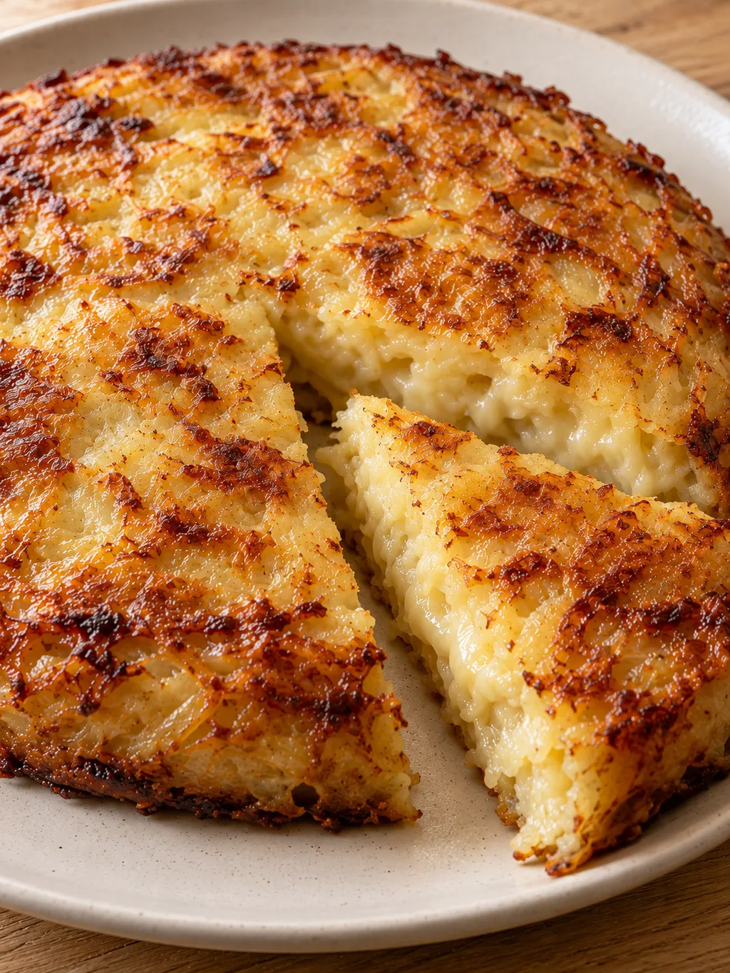 Frico friulano con crosta ambrata e interno morbido di patate e formaggio