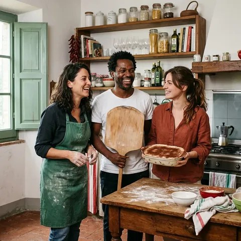 La banda di Gusto Furbo: Giulia, Marco e Chiara in cucina