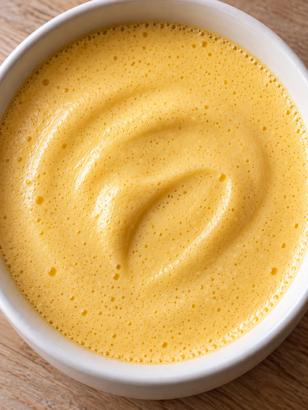Zabaione al Marsala con schiuma fine e morbide ondulazioni in coppetta